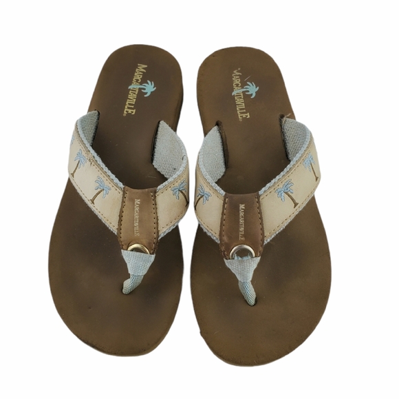 margaritaville flip flops palm trees